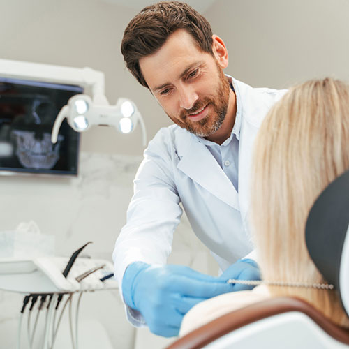 An oral surgery patient ready for treatment